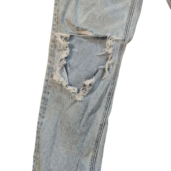 American Eagle Super High-rise Ankle StraightDistressed Denim Blue Jeans Size 00 - Picture 5 of 11